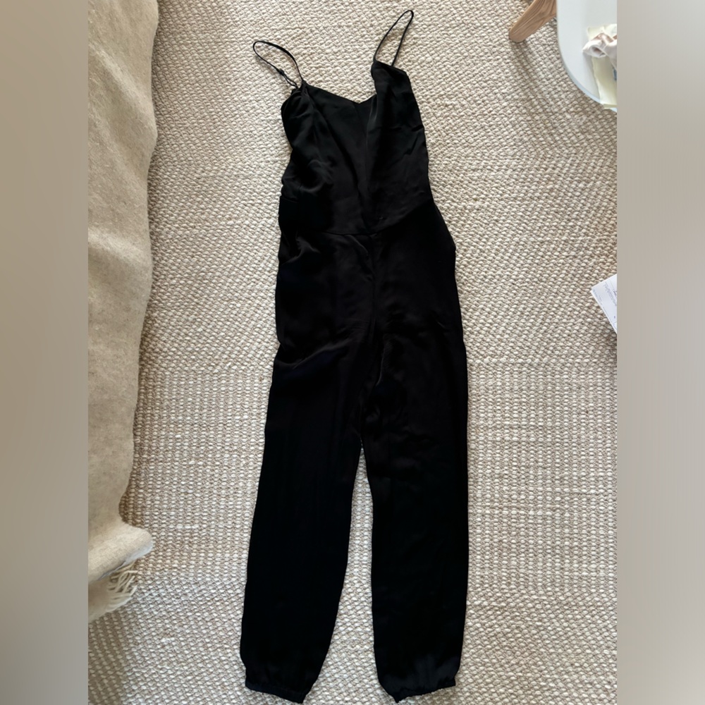 Theory silk black jumpsuit
